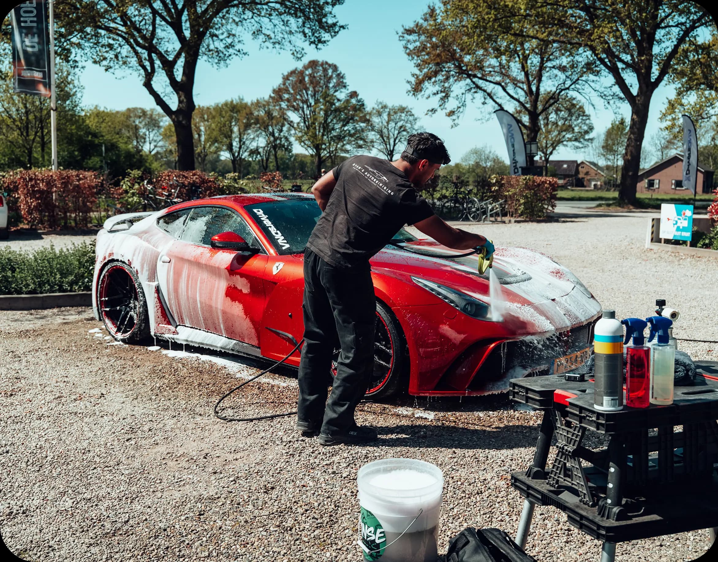 Cleaning and detailing a car interior